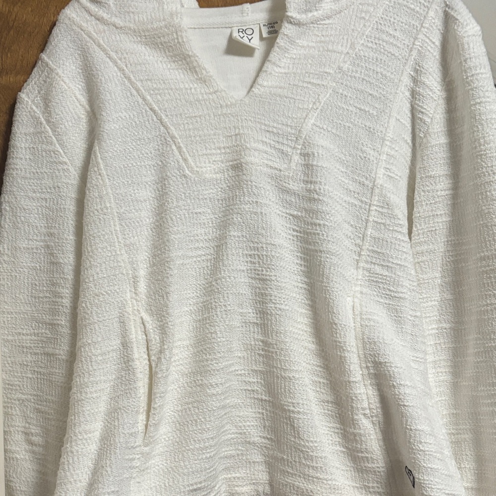 Roxy Cream Textured Pullover